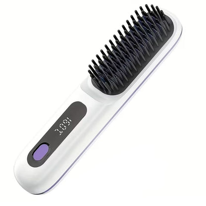 Portable Cordless Hair Straightener Brush