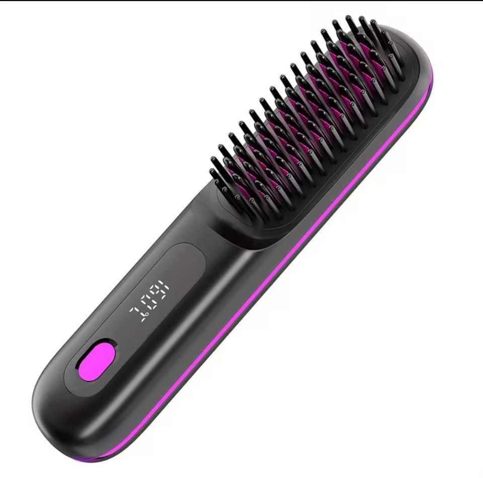 Portable Cordless Hair Straightener Brush
