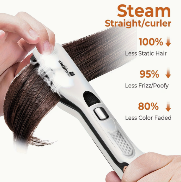 Steam Hair Straightener And Curler